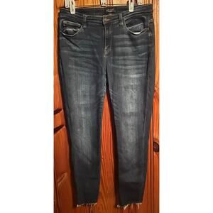 Judy Blue skinny fit jeans high rise raw hem jb82152dk size 15/32